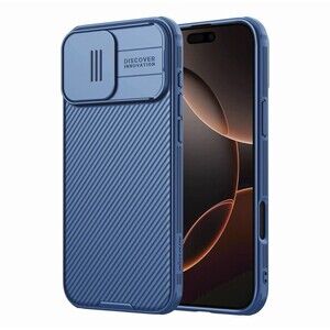 Nillkin iPhone 16 Pro Blue Case‎ With Camera Lens Protector Camshield Pro Case